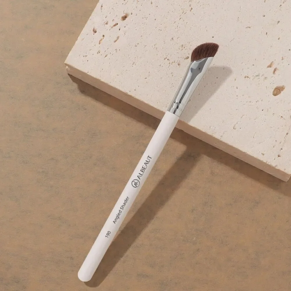 190 White angled shader Makeup Precision Eyeshadow Nose Contour Highlight Brush
